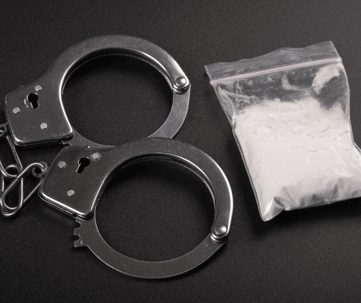 Cocaine with handcuffs