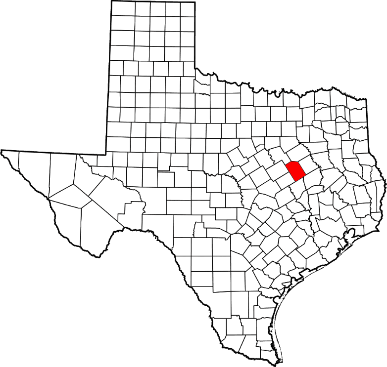 A map of texas with a red square
Description automatically generated